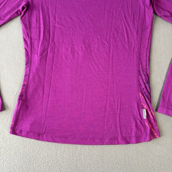 Icebreaker Merino 200 Bodyfit Long Sleeve Thermal Top Feather Purple Size Medium - Picture 11 of 14